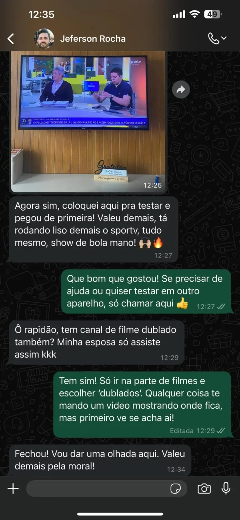 Depoimento de cliente 1